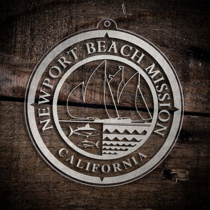 California Newport Beach Mission Christmas Ornament - Latter-Day Saint LDS Missionary Gift - Book of Mormon