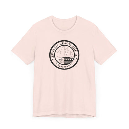 California Newport Beach Mission Circular Monochrome Logo T-Shirt - Latter-Day Saint LDS Missionary Gift - Book of Mormon