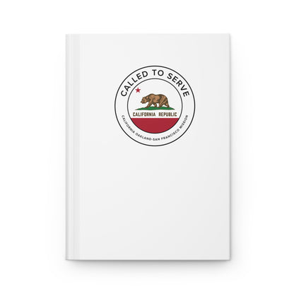 California Oakland/San Francisco Mission Circle Flag Called to Serve White Hardcover Journal Matte - Latter-Day Saint LDS Missionary Gift - Book of Mormon