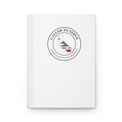 California Oakland/San Francisco Mission Flag Map Called to Serve White Hardcover Journal Matte - Latter-Day Saint LDS Missionary Gift - Book of Mormon