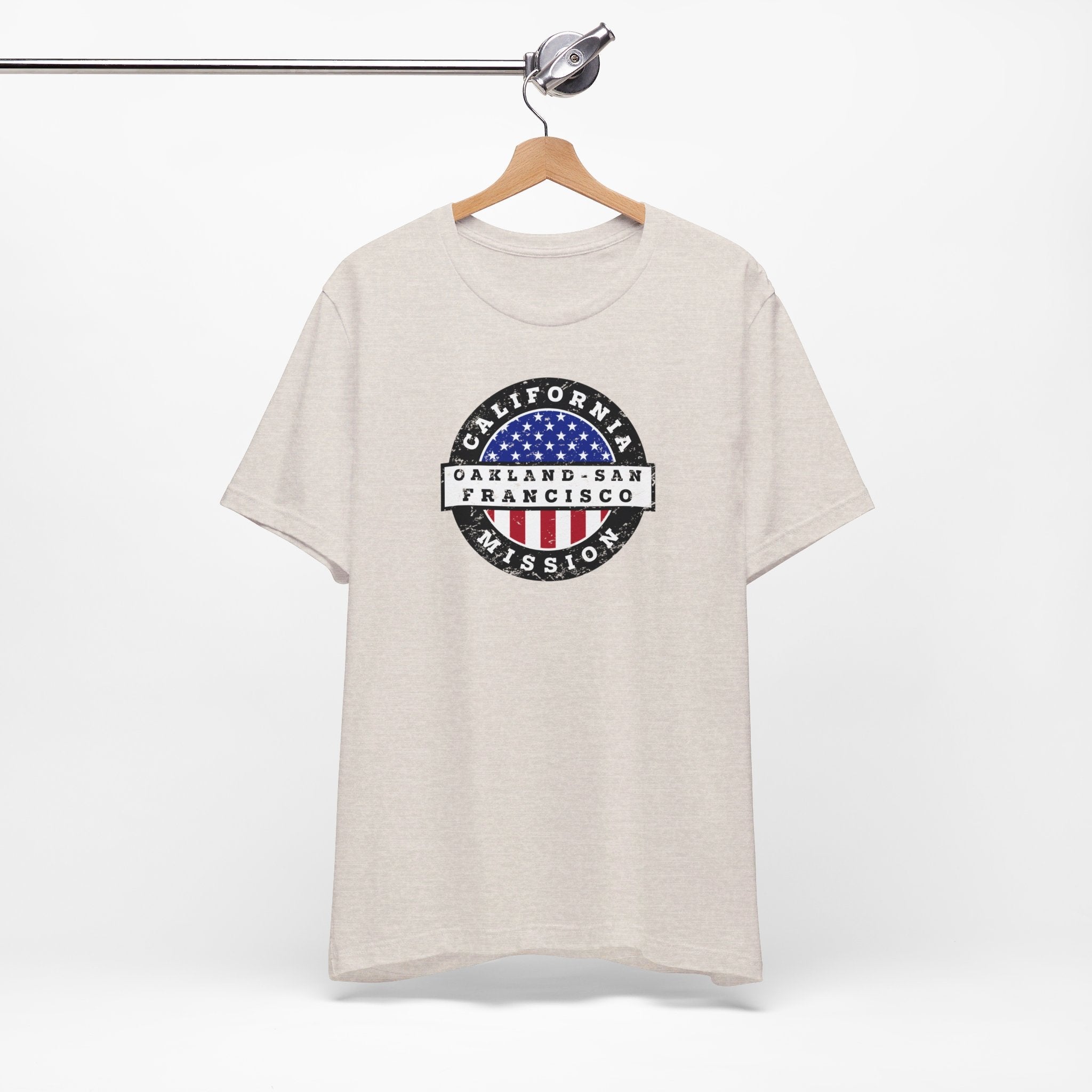 California Oakland/San Francisco Mission Vintage Circular USA Flag T-Shirt - Mission Wishlist - LDS Missionary Gift Store