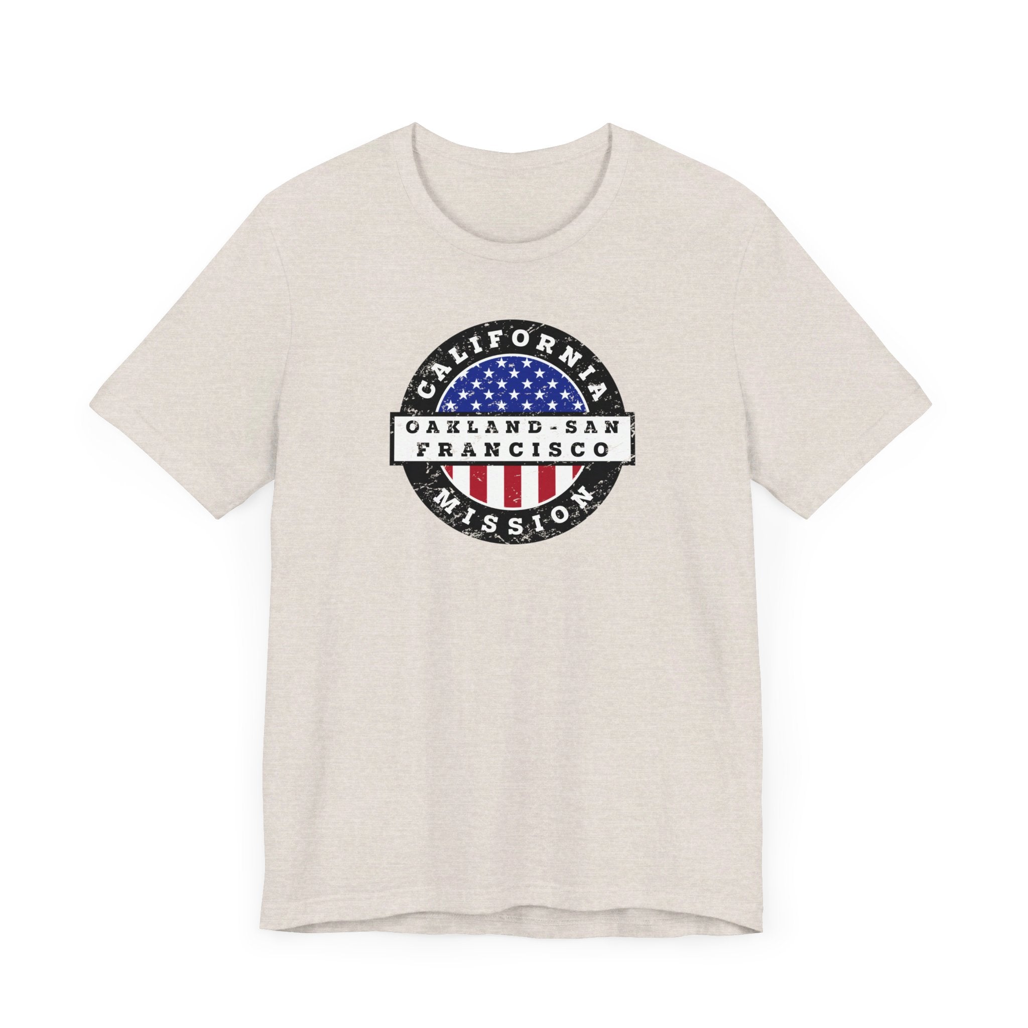 California Oakland/San Francisco Mission Vintage Circular USA Flag T-Shirt - Mission Wishlist - LDS Missionary Gift Store