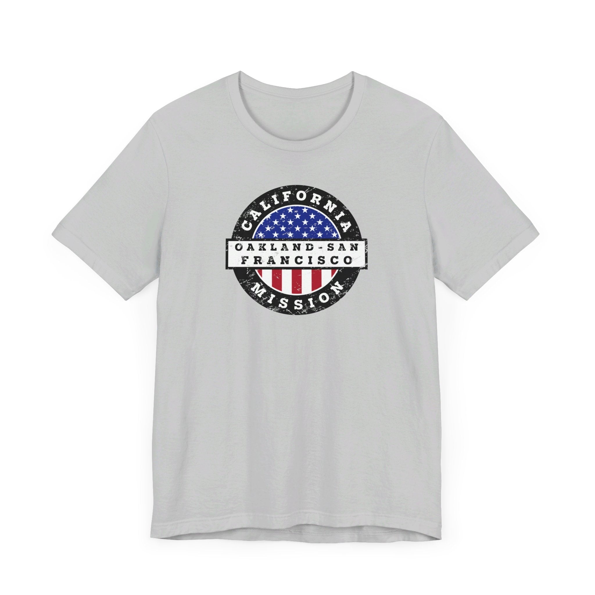 California Oakland/San Francisco Mission Vintage Circular USA Flag T-Shirt - Mission Wishlist - LDS Missionary Gift Store