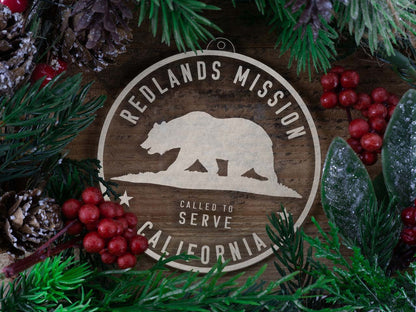 California Redlands Mission Christmas Ornament - Latter-Day Saint LDS Missionary Gift - Book of Mormon