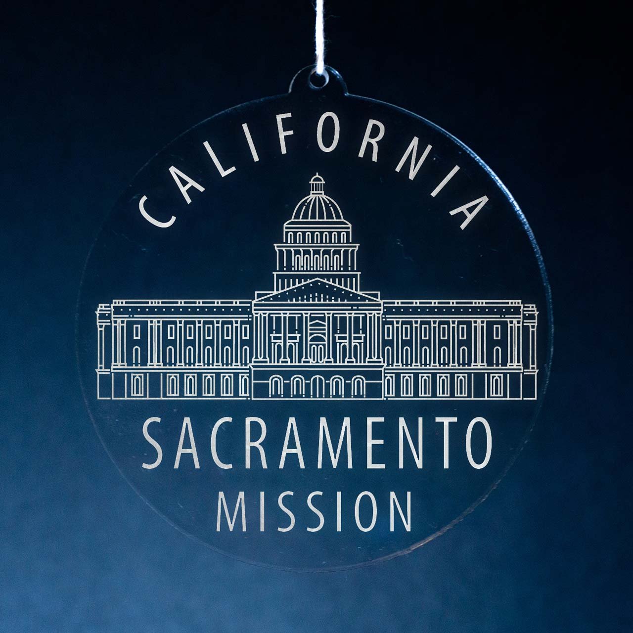 California Sacramento Mission Christmas Ornament - Latter-Day Saint LDS Missionary Gift - Book of Mormon