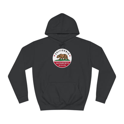 California Sacramento Mission State Flag Logo (White Border) College Hoodie