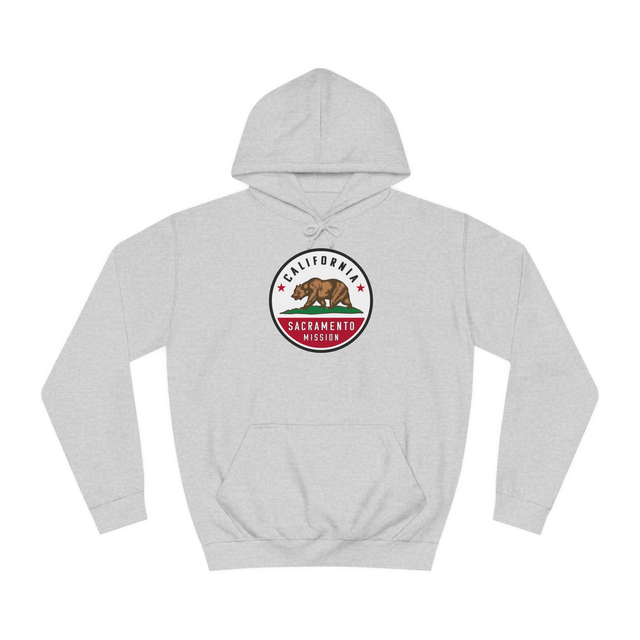 California Sacramento Mission State Flag Logo (White Border) College Hoodie