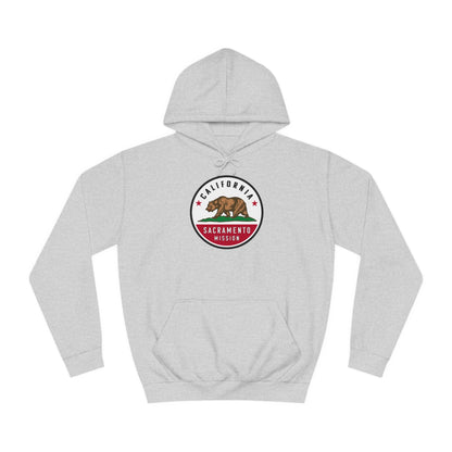 California Sacramento Mission State Flag Logo (White Border) College Hoodie