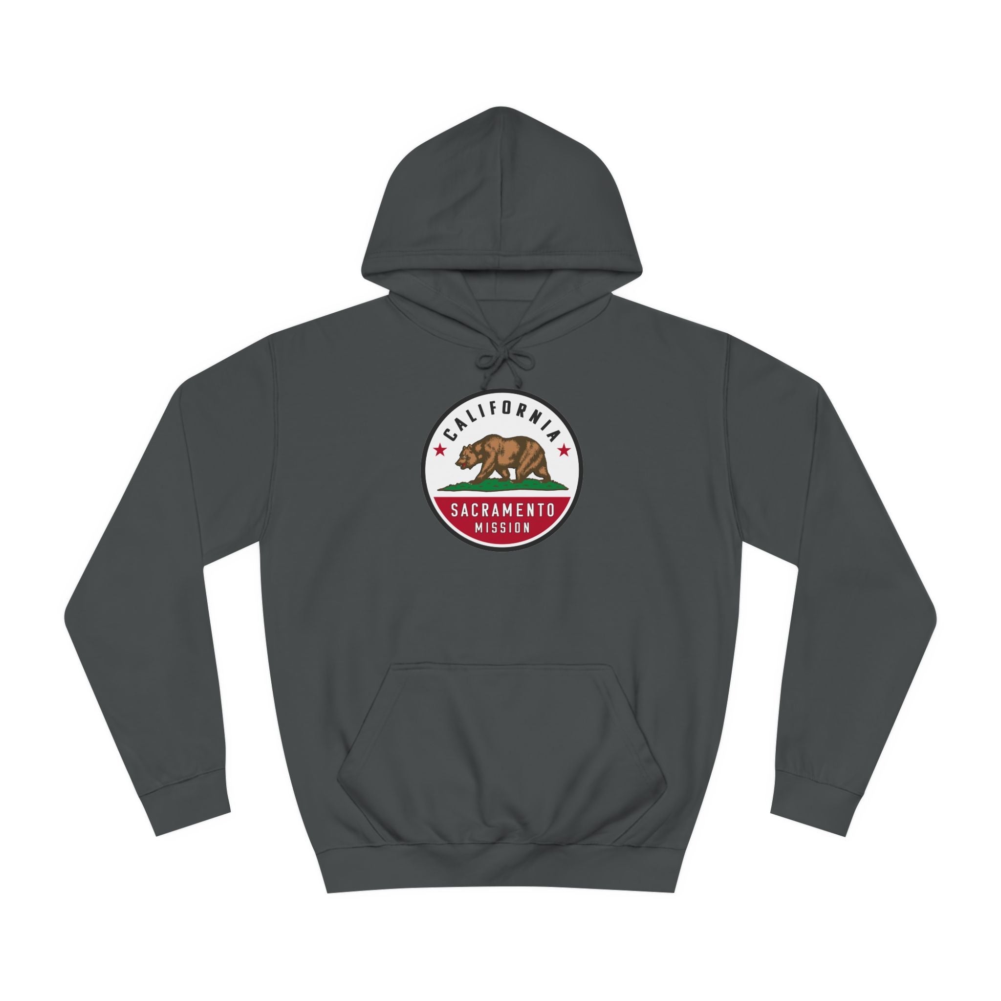 California Sacramento Mission State Flag Logo (White Border) College Hoodie