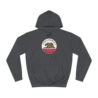 California Sacramento Mission State Flag Logo (White Border) College Hoodie