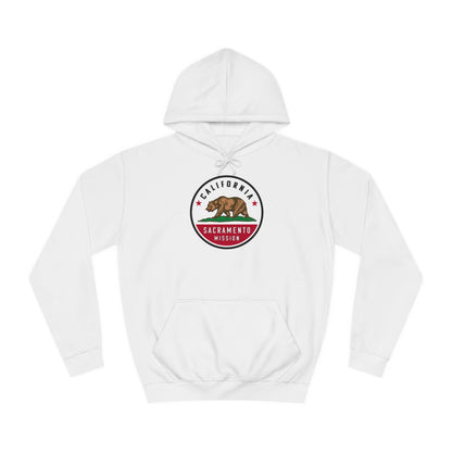 California Sacramento Mission State Flag Logo (White Border) College Hoodie