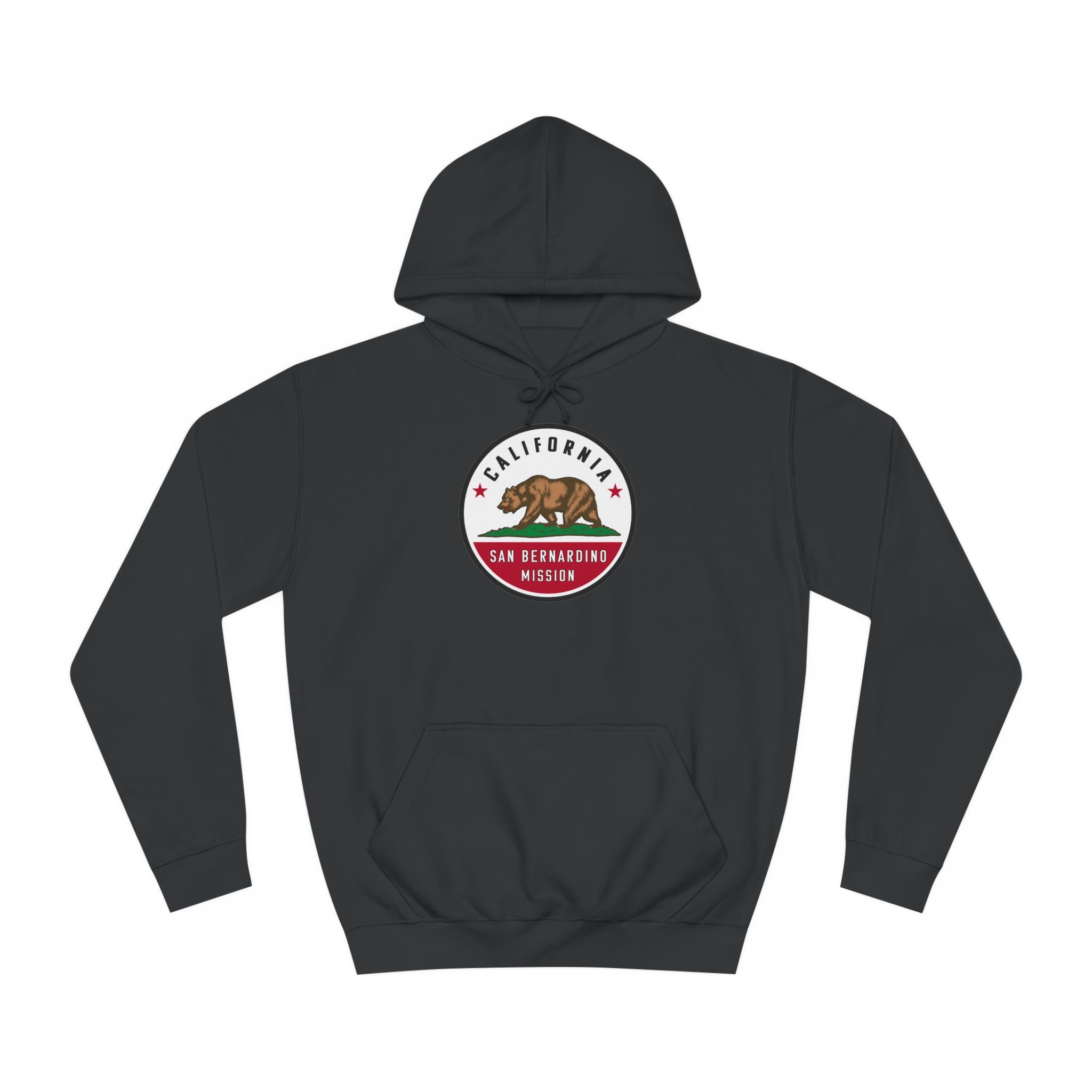 California San Bernardino Mission State Flag Logo (White Border) College Hoodie