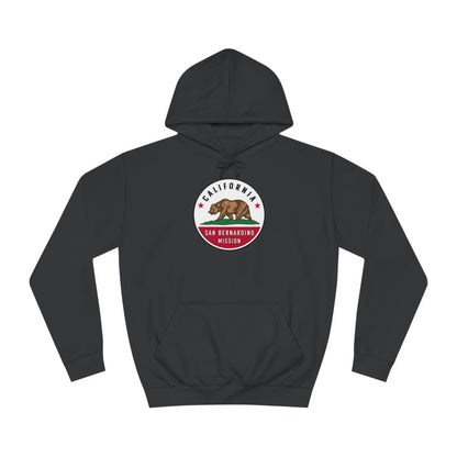 California San Bernardino Mission State Flag Logo (White Border) College Hoodie