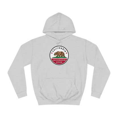 California San Bernardino Mission State Flag Logo (White Border) College Hoodie