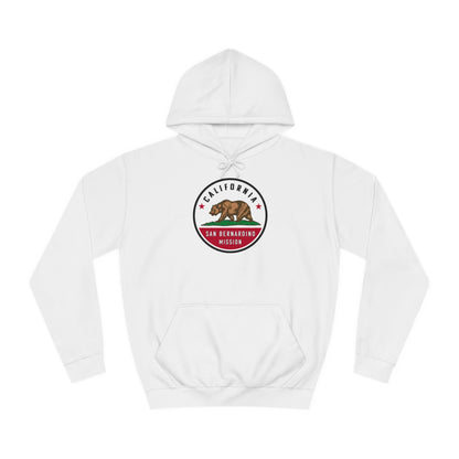 California San Bernardino Mission State Flag Logo (White Border) College Hoodie