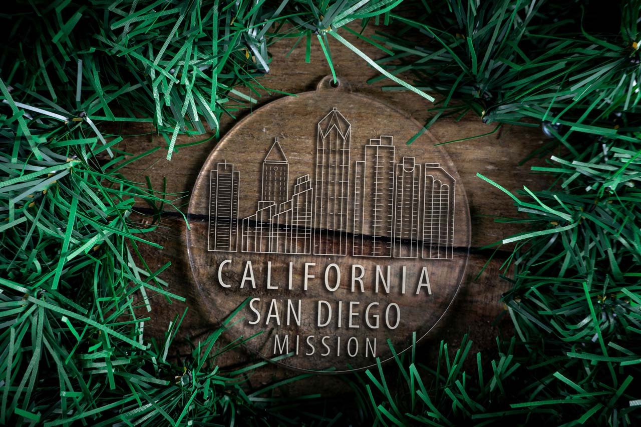 California San Diego Mission Christmas Ornament - Latter-Day Saint LDS Missionary Gift - Book of Mormon