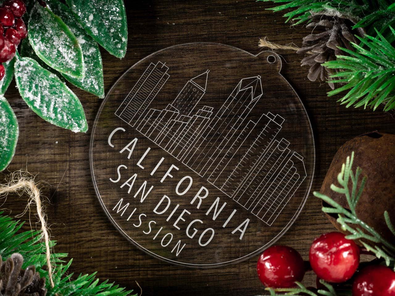 California San Diego Mission Christmas Ornament - Latter-Day Saint LDS Missionary Gift - Book of Mormon