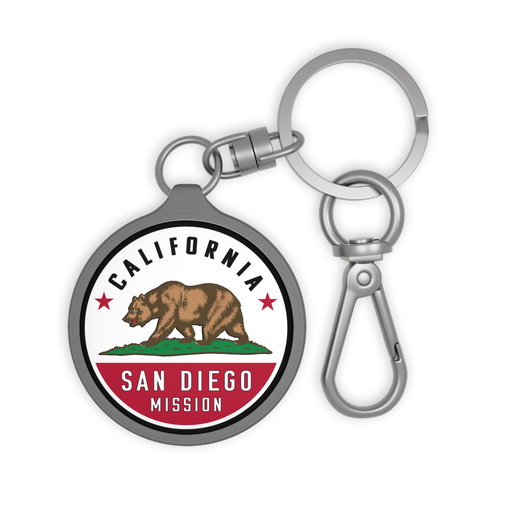 California San Diego Mission State Flag Logo Key Tag - Latter-Day Saint LDS Missionary Gift - Book of Mormon