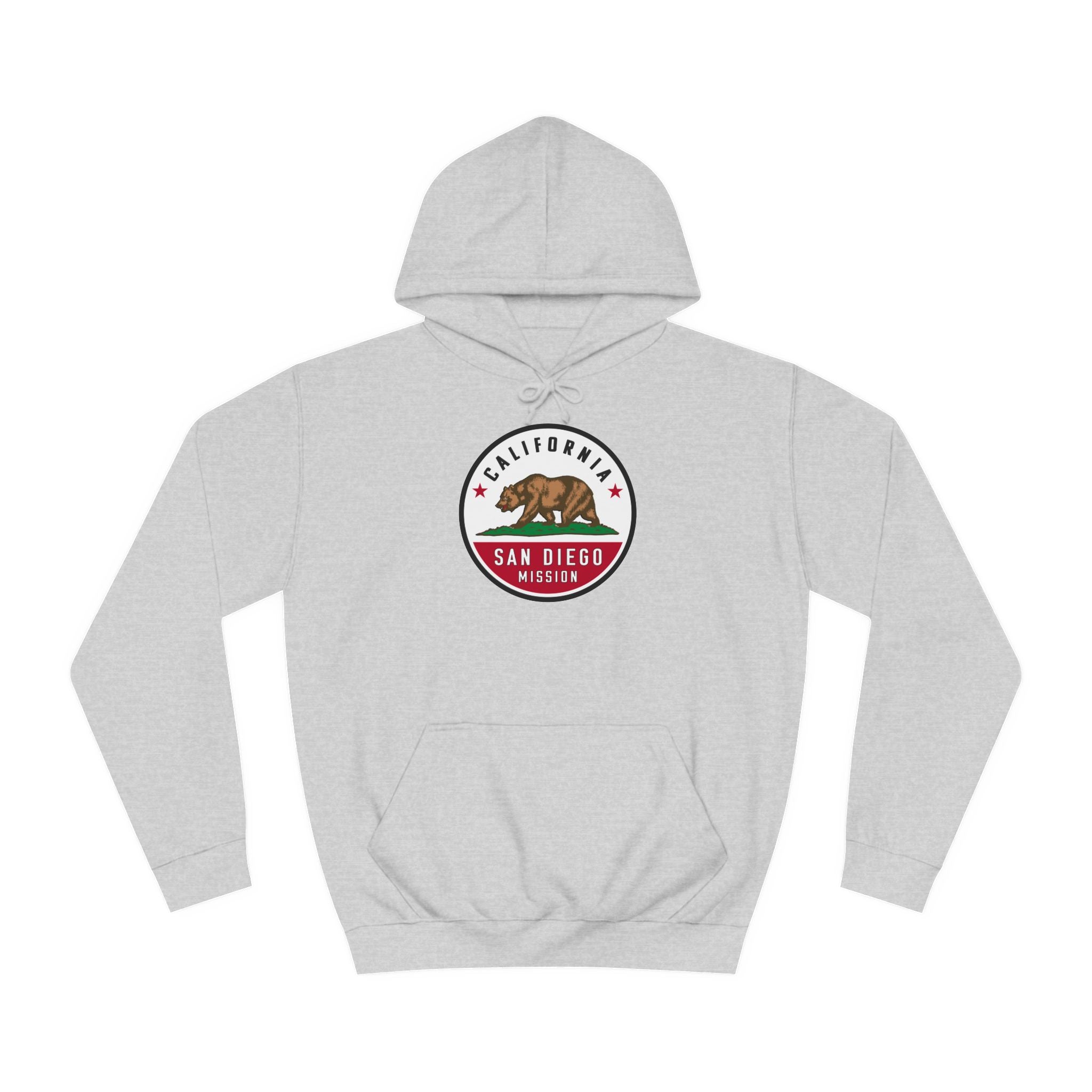 California San Diego Mission State Flag Logo (White Border) College Hoodie