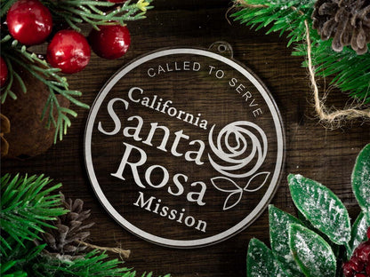 California Santa Rosa Mission Christmas Ornament - Latter-Day Saint LDS Missionary Gift - Book of Mormon