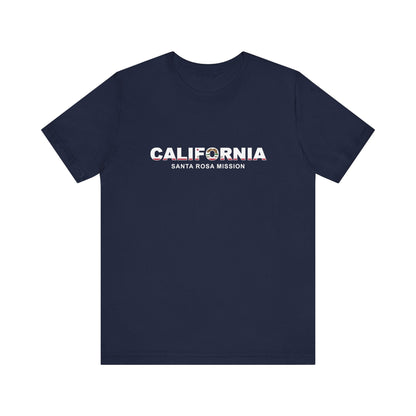 California Santa Rosa Mission Flag Title T-shirt - Latter-Day Saint LDS Missionary Gift - Book of Mormon