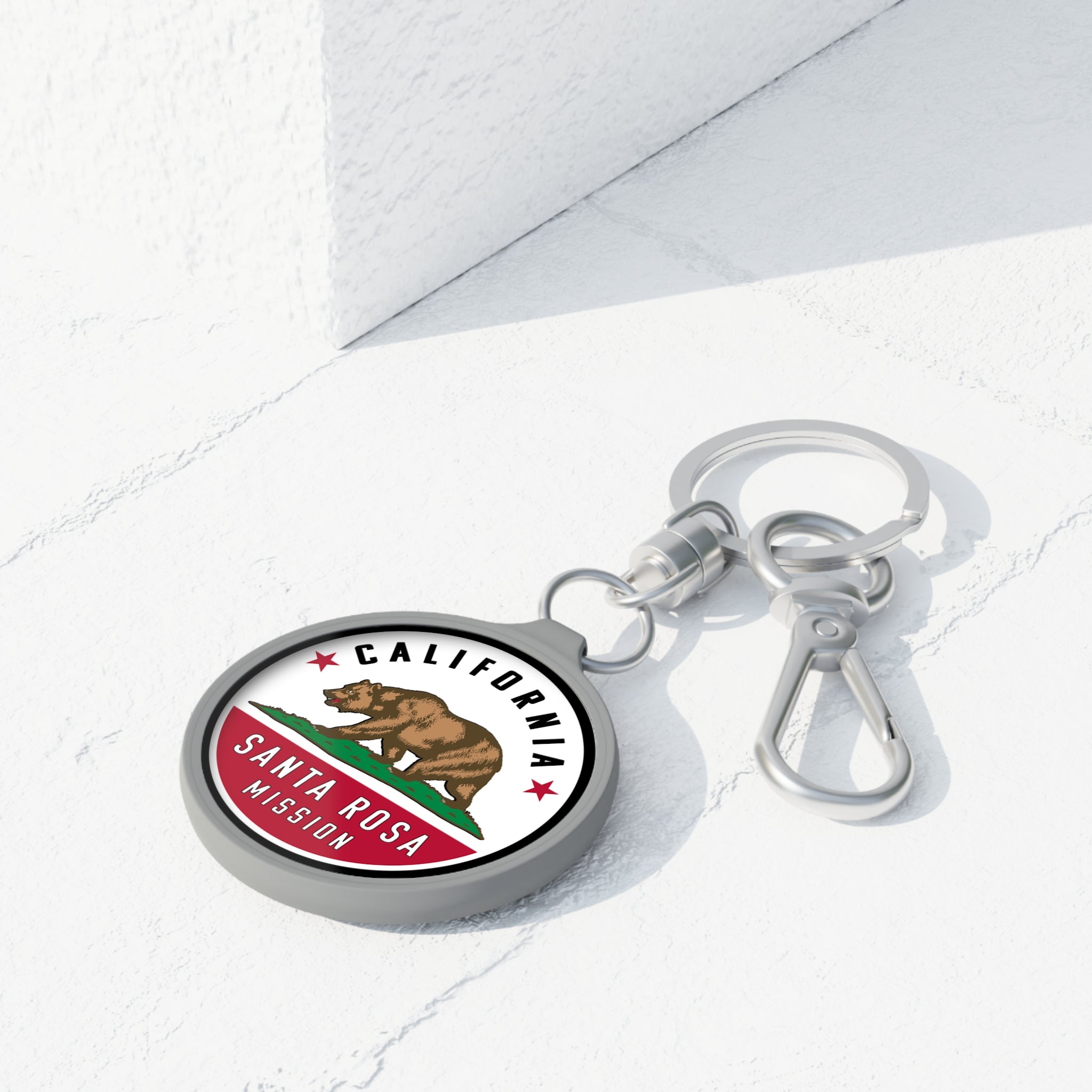 California Santa Rosa Mission State Flag Logo Key Tag - Latter-Day Saint LDS Missionary Gift - Book of Mormon