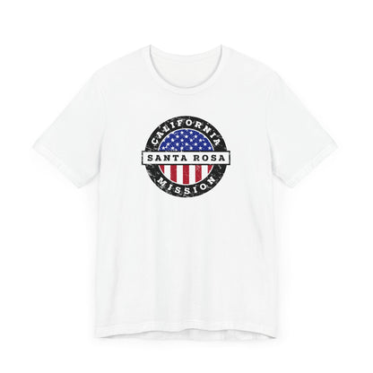 California Santa Rosa Mission Vintage Circular USA Flag T-Shirt - Mission Wishlist - LDS Missionary Gift Store