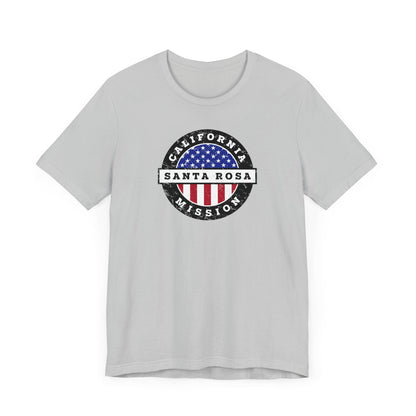 California Santa Rosa Mission Vintage Circular USA Flag T-Shirt - Mission Wishlist - LDS Missionary Gift Store