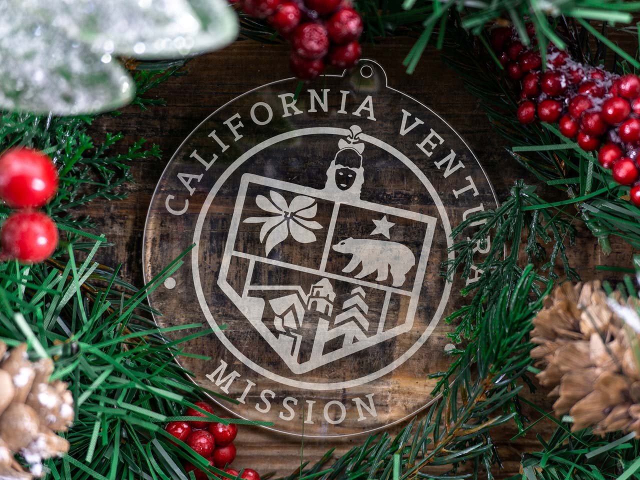 California Ventura Mission Christmas Ornament - Latter-Day Saint LDS Missionary Gift - Book of Mormon