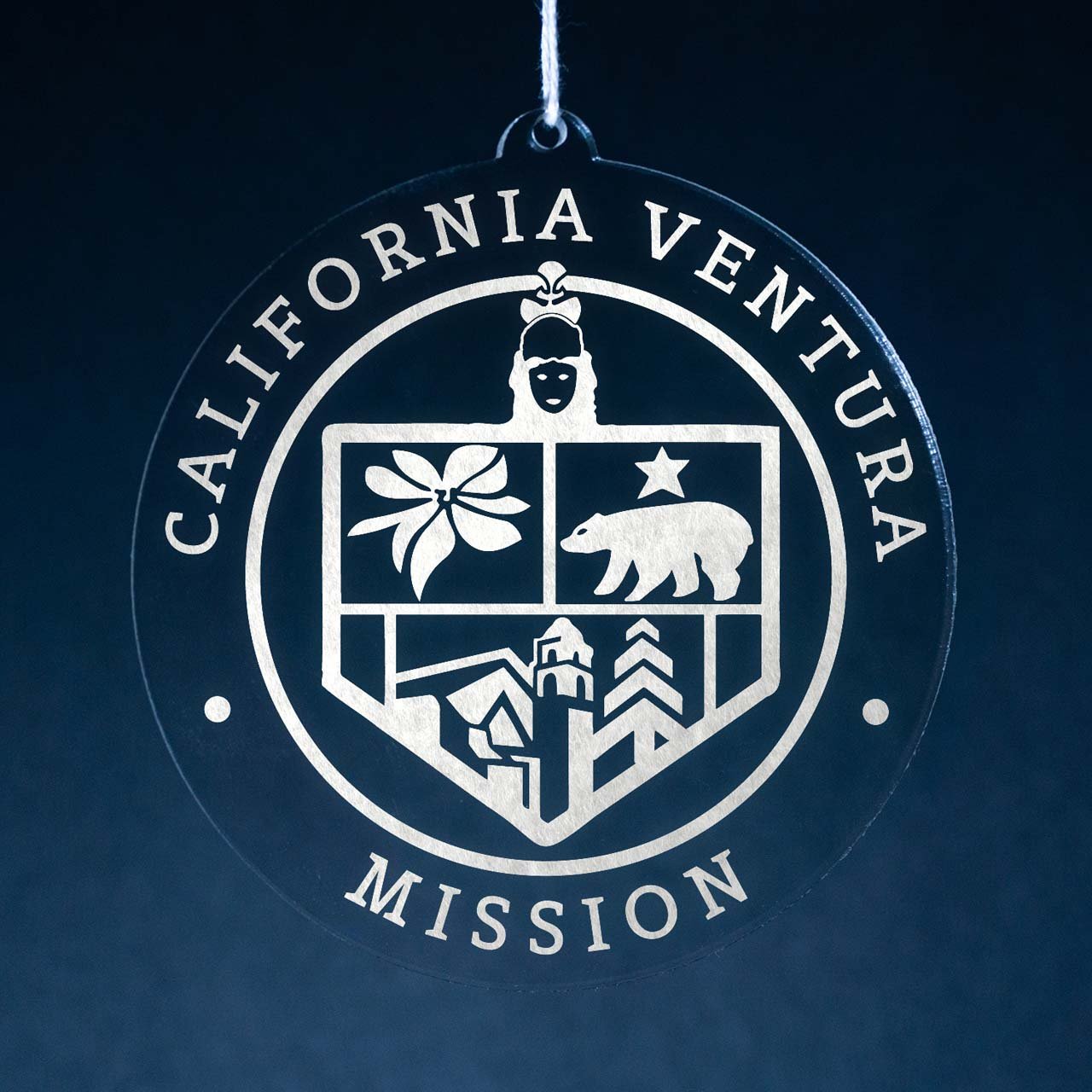 California Ventura Mission Christmas Ornament - Latter-Day Saint LDS Missionary Gift - Book of Mormon