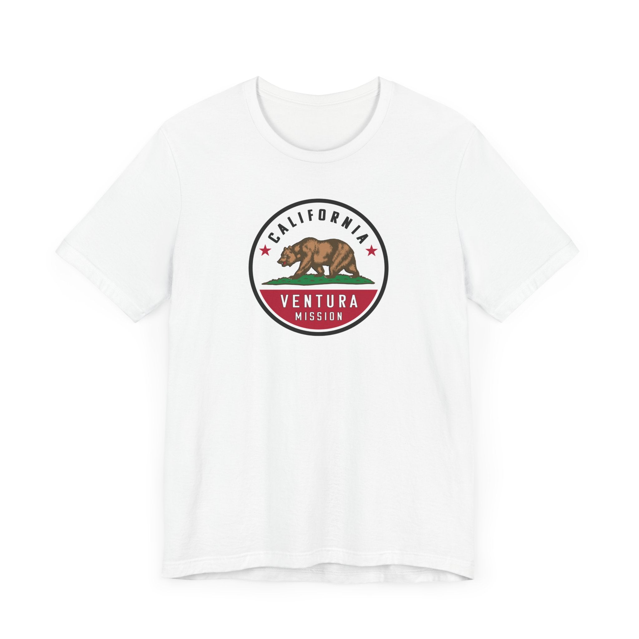 California Ventura Mission State Flag Logo (White Border) T-shirt - Latter-Day Saint LDS Missionary Gift - Book of Mormon