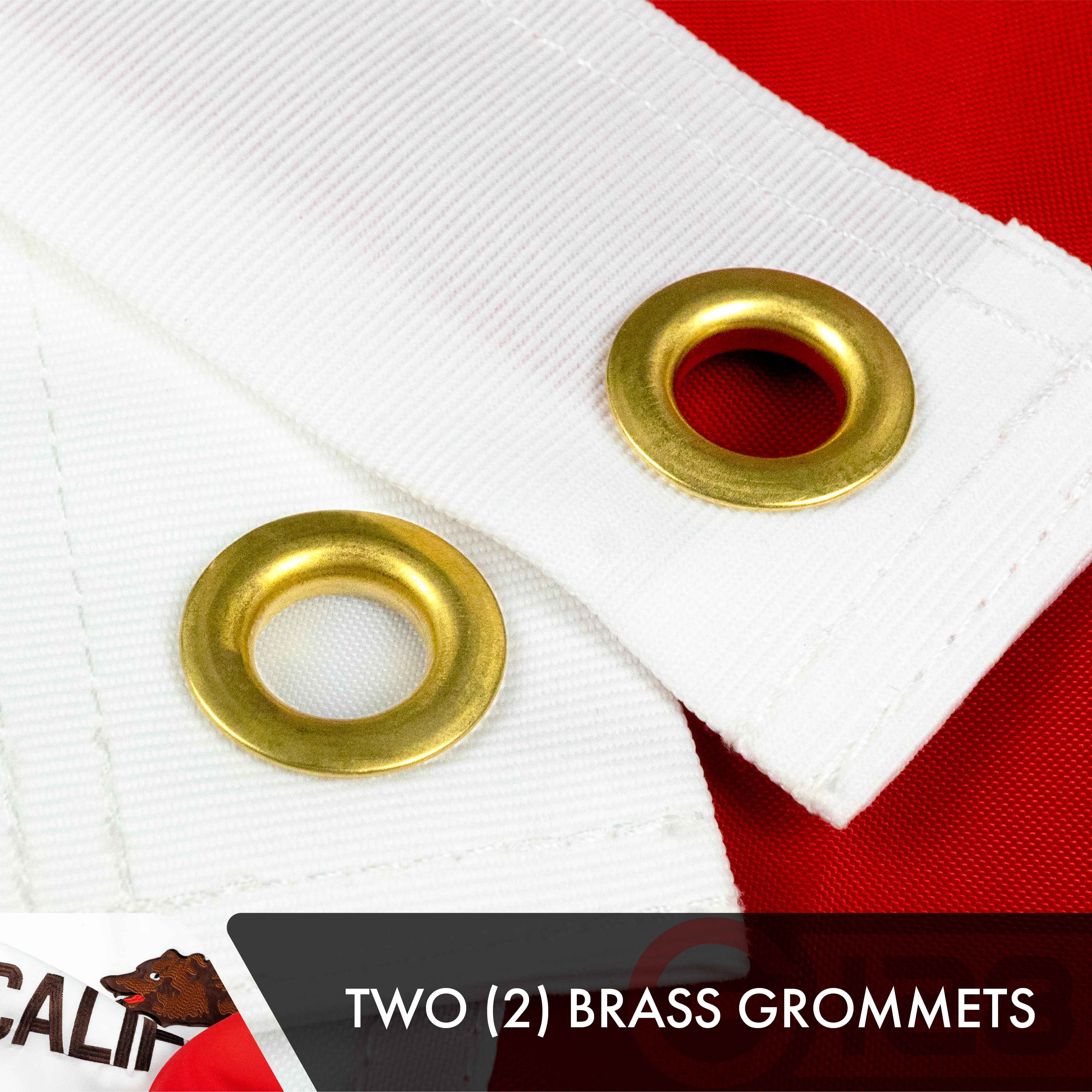 California State Flag 210D Embroidered Polyester 3x5 Ft - Double Sided 3ply