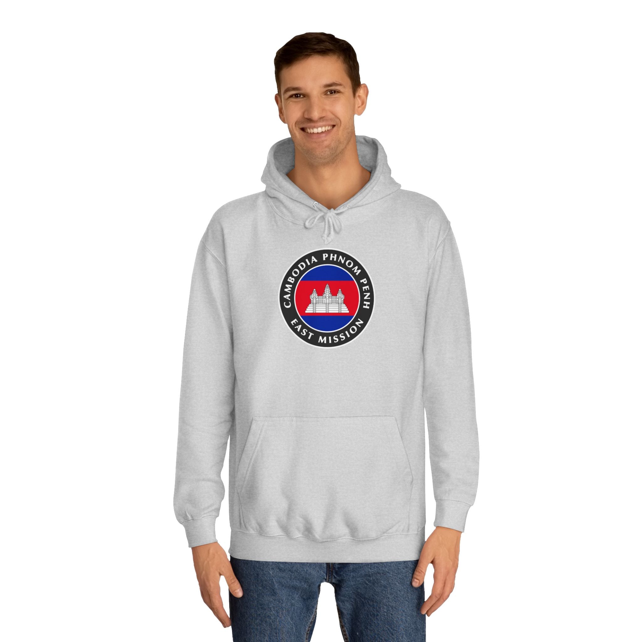 Cambodia Phnom Penh East Mission Flag Logo (Black Border) College Hoodie