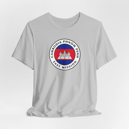 Cambodia Phnom Penh East Mission Flag Logo (White Border) T-shirt - Latter-Day Saint LDS Missionary Gift - Book of Mormon