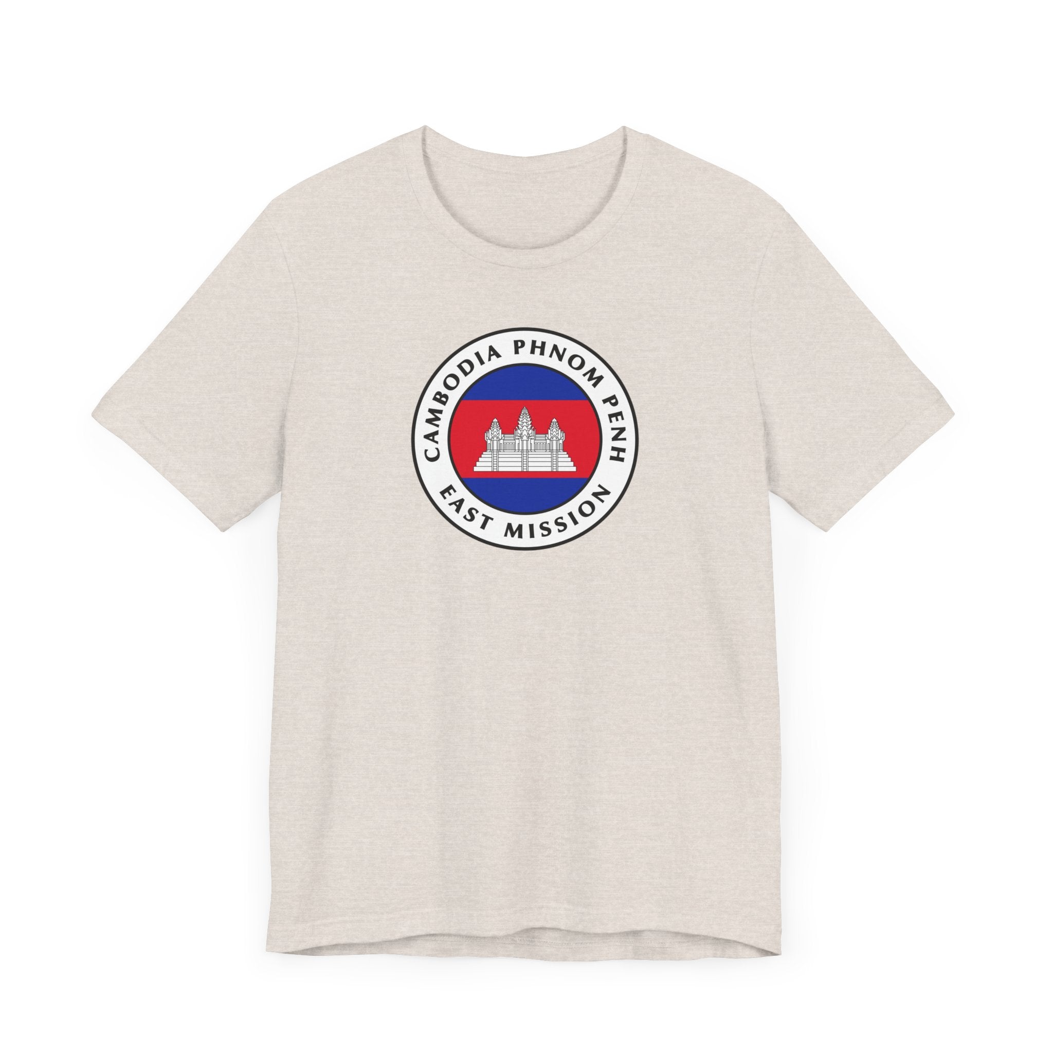 Cambodia Phnom Penh East Mission Flag Logo (White Border) T-shirt - Latter-Day Saint LDS Missionary Gift - Book of Mormon