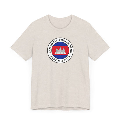 Cambodia Phnom Penh East Mission Flag Logo (White Border) T-shirt - Latter-Day Saint LDS Missionary Gift - Book of Mormon