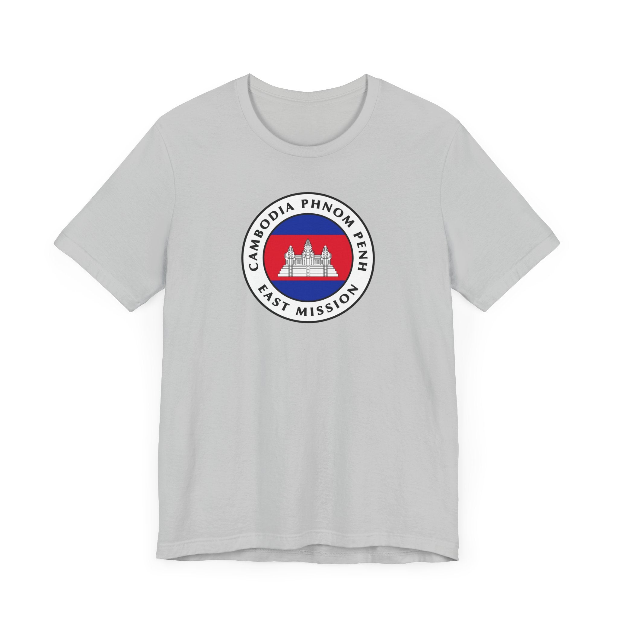 Cambodia Phnom Penh East Mission Flag Logo (White Border) T-shirt - Latter-Day Saint LDS Missionary Gift - Book of Mormon