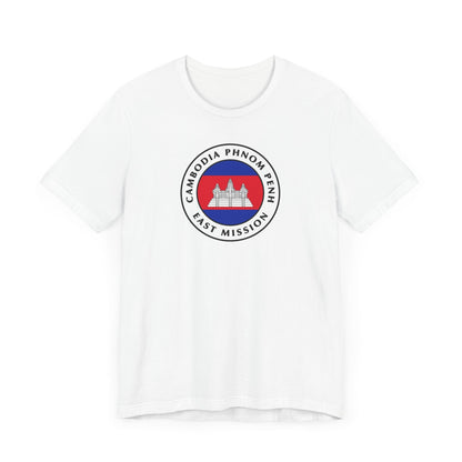 Cambodia Phnom Penh East Mission Flag Logo (White Border) T-shirt - Latter-Day Saint LDS Missionary Gift - Book of Mormon