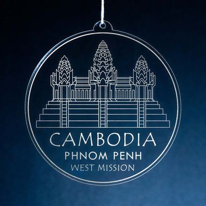 LDS Cambodia Phnom Penh West Mission Christmas Ornament