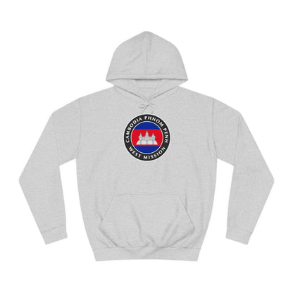 Cambodia Phnom Penh West Mission Flag Logo (Black Border) College Hoodie