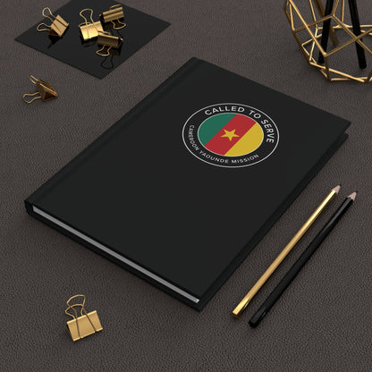 Cameroon Yaounde Mission Circle Flag Called to Serve Black Hardcover Journal Matte - Latter-Day Saint LDS Missionary Gift - Book of Mormon