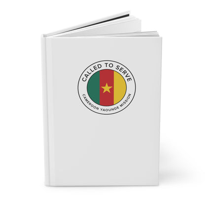 Cameroon Yaounde Mission Circle Flag Called to Serve White Hardcover Journal Matte - Latter-Day Saint LDS Missionary Gift - Book of Mormon