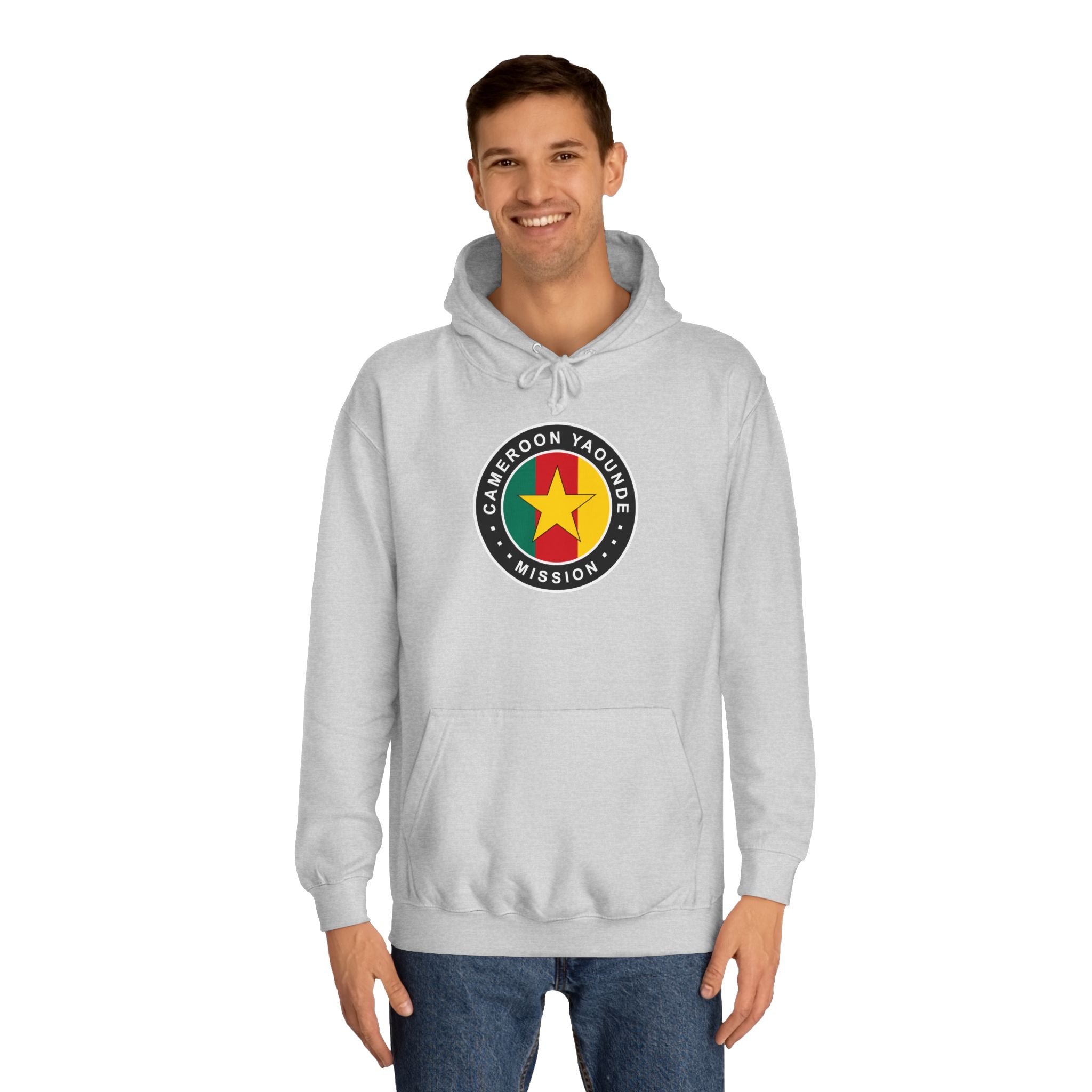 Cameroon Yaounde Mission Flag Logo (Black Border) College Hoodie - Latter-Day Saint LDS Missionary Gift - Book of Mormon