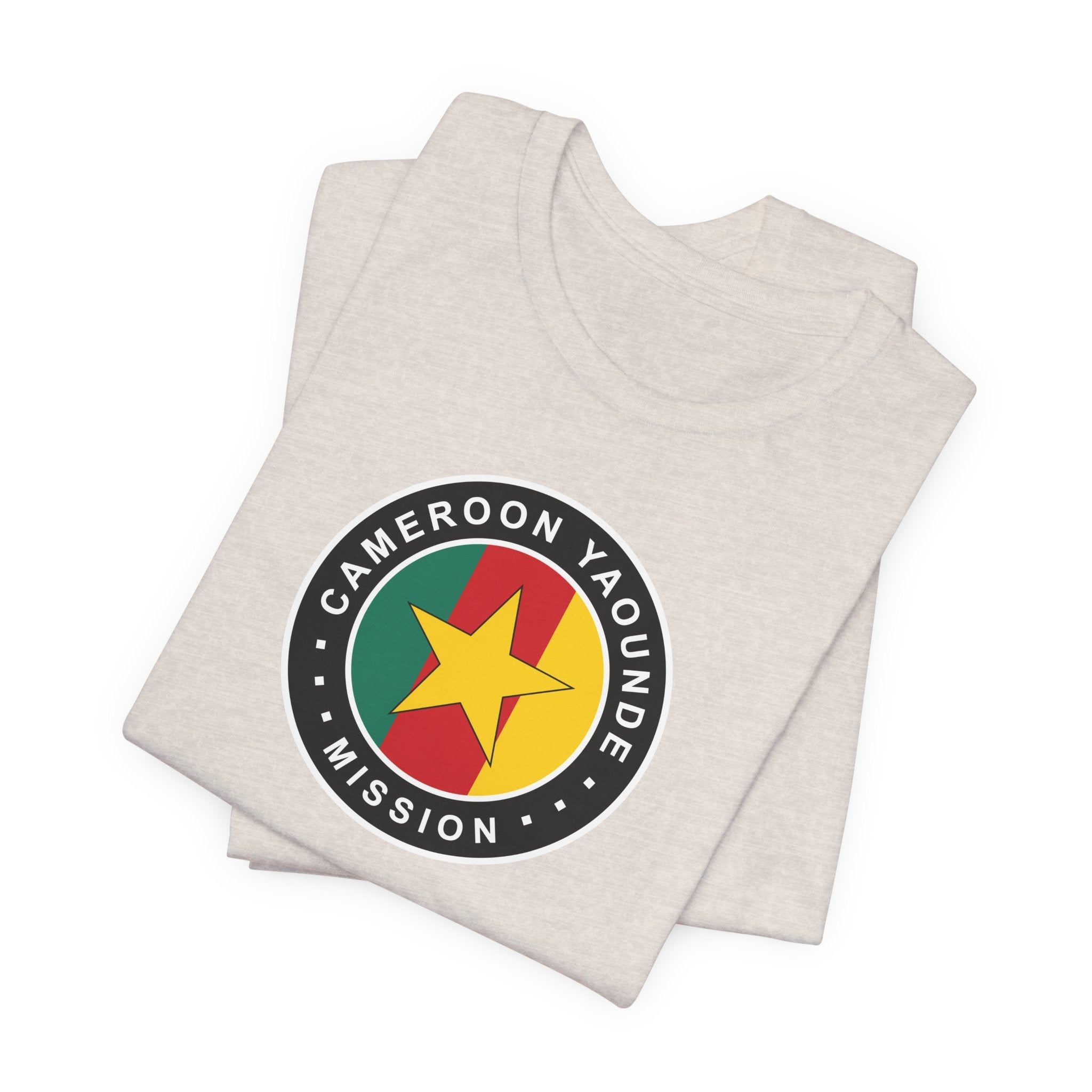 Cameroon Yaounde Mission Flag Logo (Black Border) T-shirt - Latter-Day Saint LDS Missionary Gift - Book of Mormon