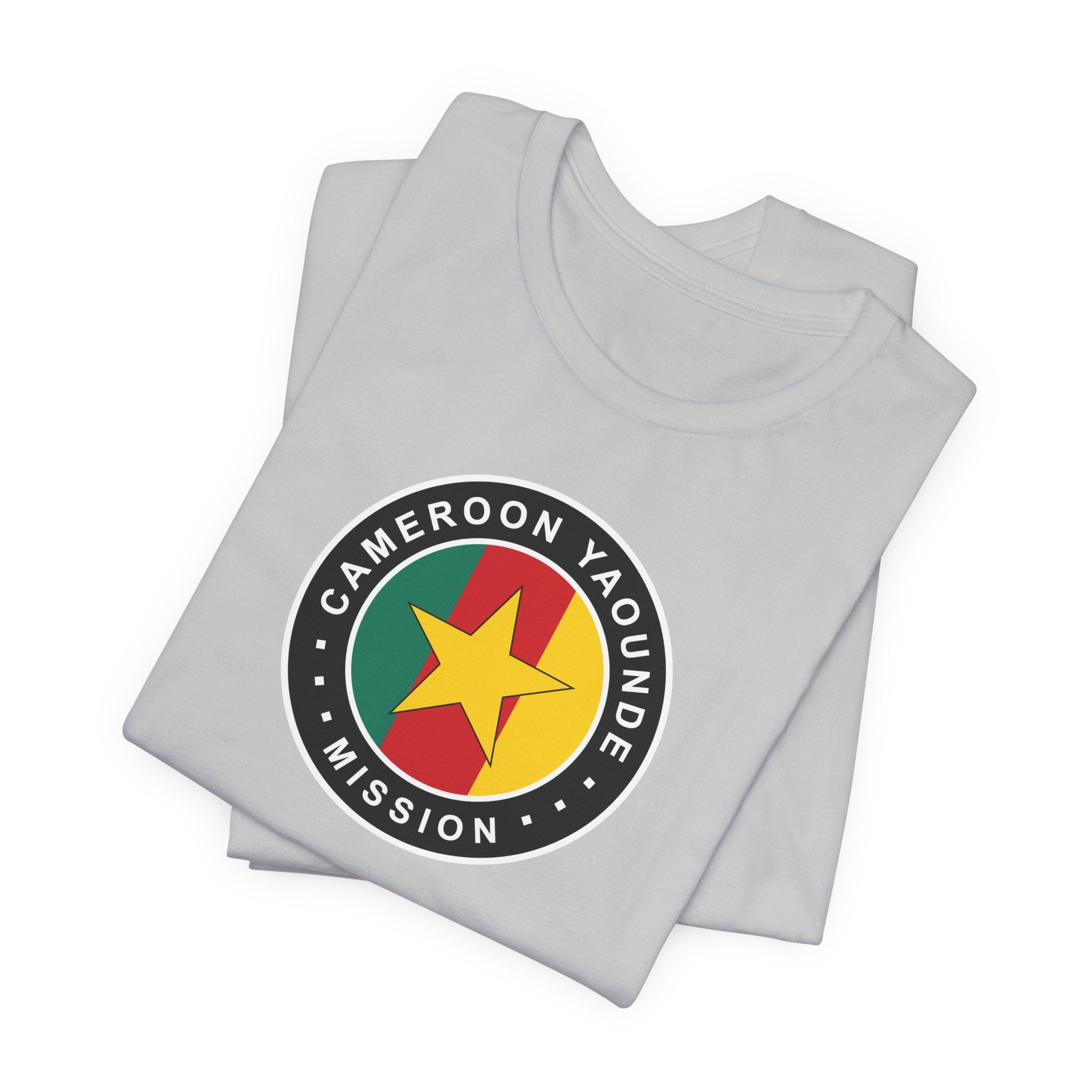 Cameroon Yaounde Mission Flag Logo (Black Border) T-shirt - Latter-Day Saint LDS Missionary Gift - Book of Mormon