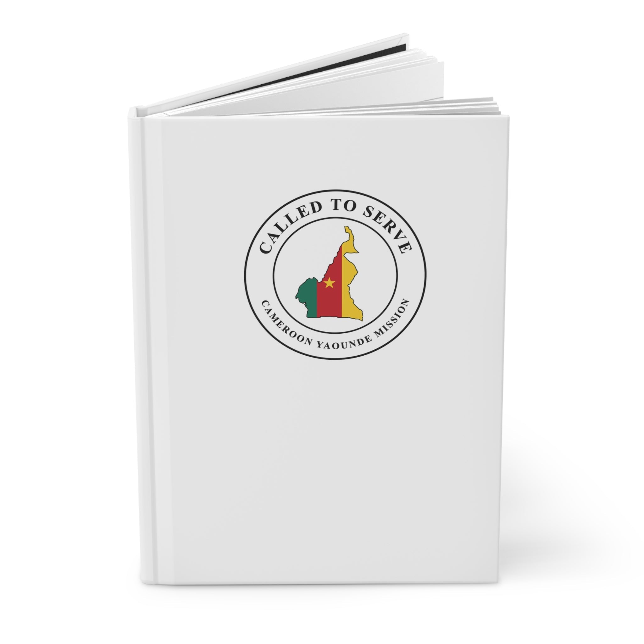 Cameroon Yaounde Mission Flag Map Called to Serve White Hardcover Journal Matte - Latter-Day Saint LDS Missionary Gift - Book of Mormon