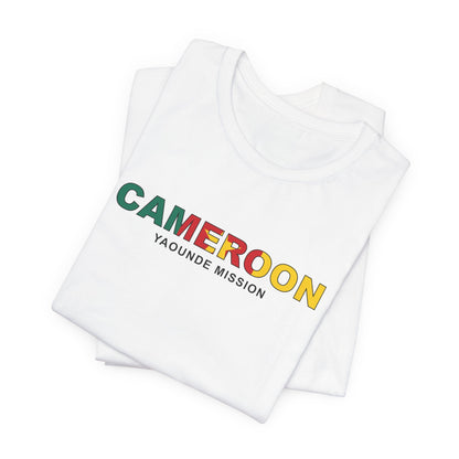 Cameroon Yaounde Mission Flag Title T-shirt - Latter-Day Saint LDS Missionary Gift - Book of Mormon