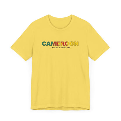 Cameroon Yaounde Mission Flag Title T-shirt - Latter-Day Saint LDS Missionary Gift - Book of Mormon