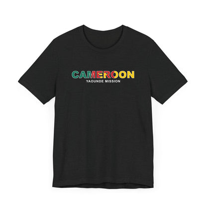 Cameroon Yaounde Mission Flag Title T-shirt - Latter-Day Saint LDS Missionary Gift - Book of Mormon