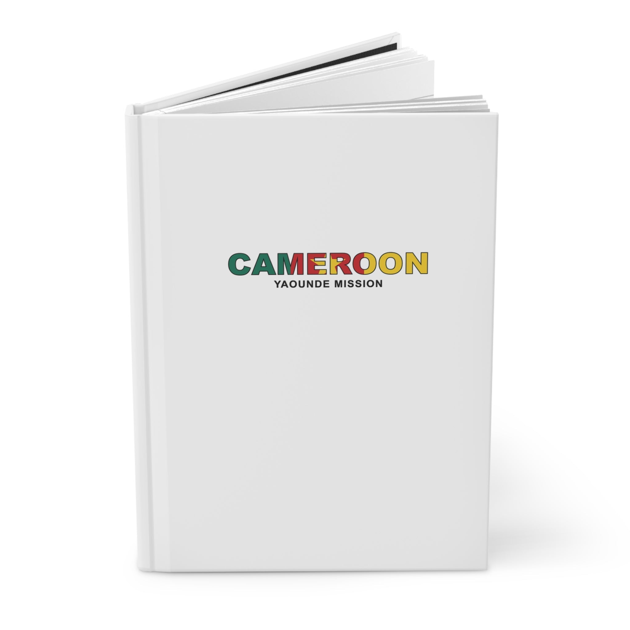 Cameroon Yaounde Mission Flag Title White Hardcover Journal Matte - Latter-Day Saint LDS Missionary Gift - Book of Mormon